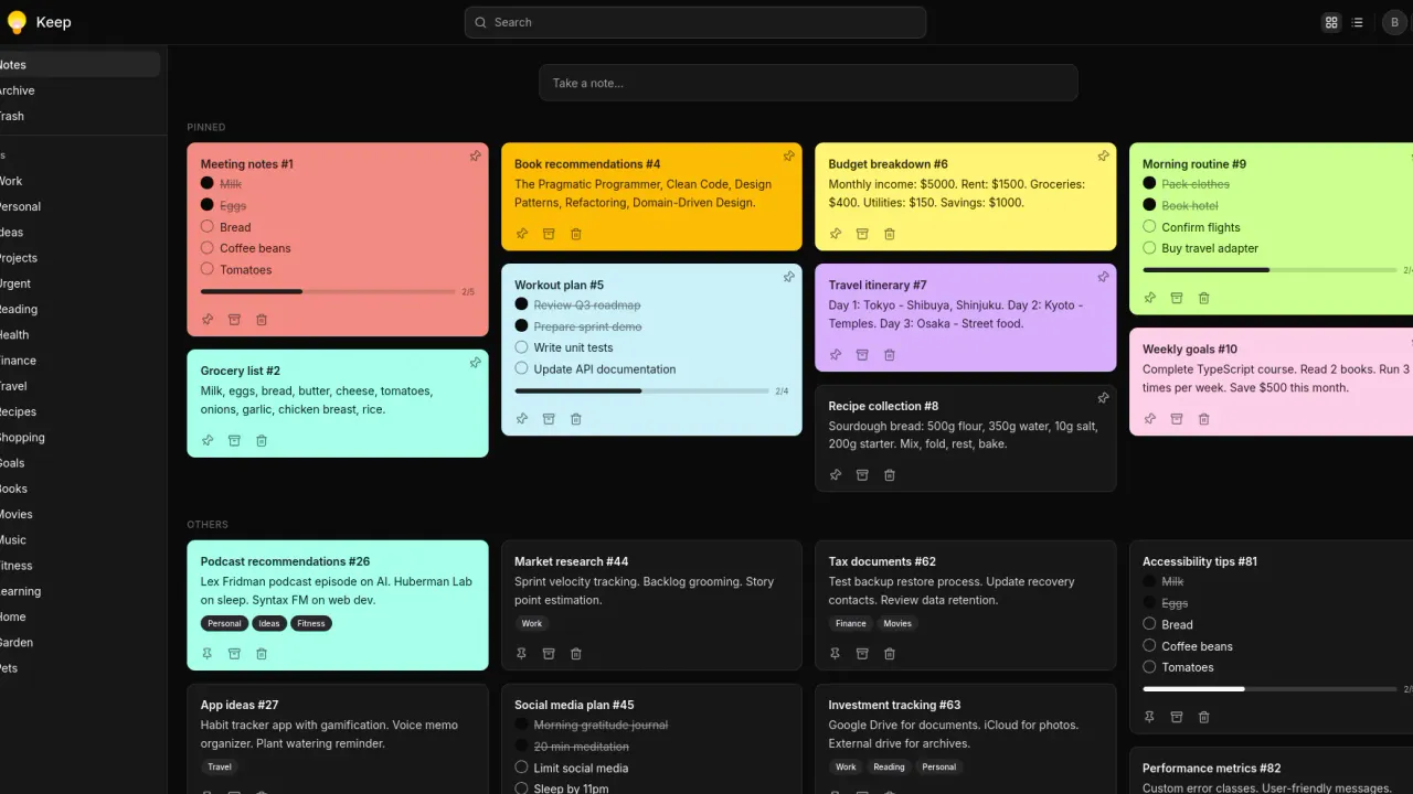Google Keep Clone cover